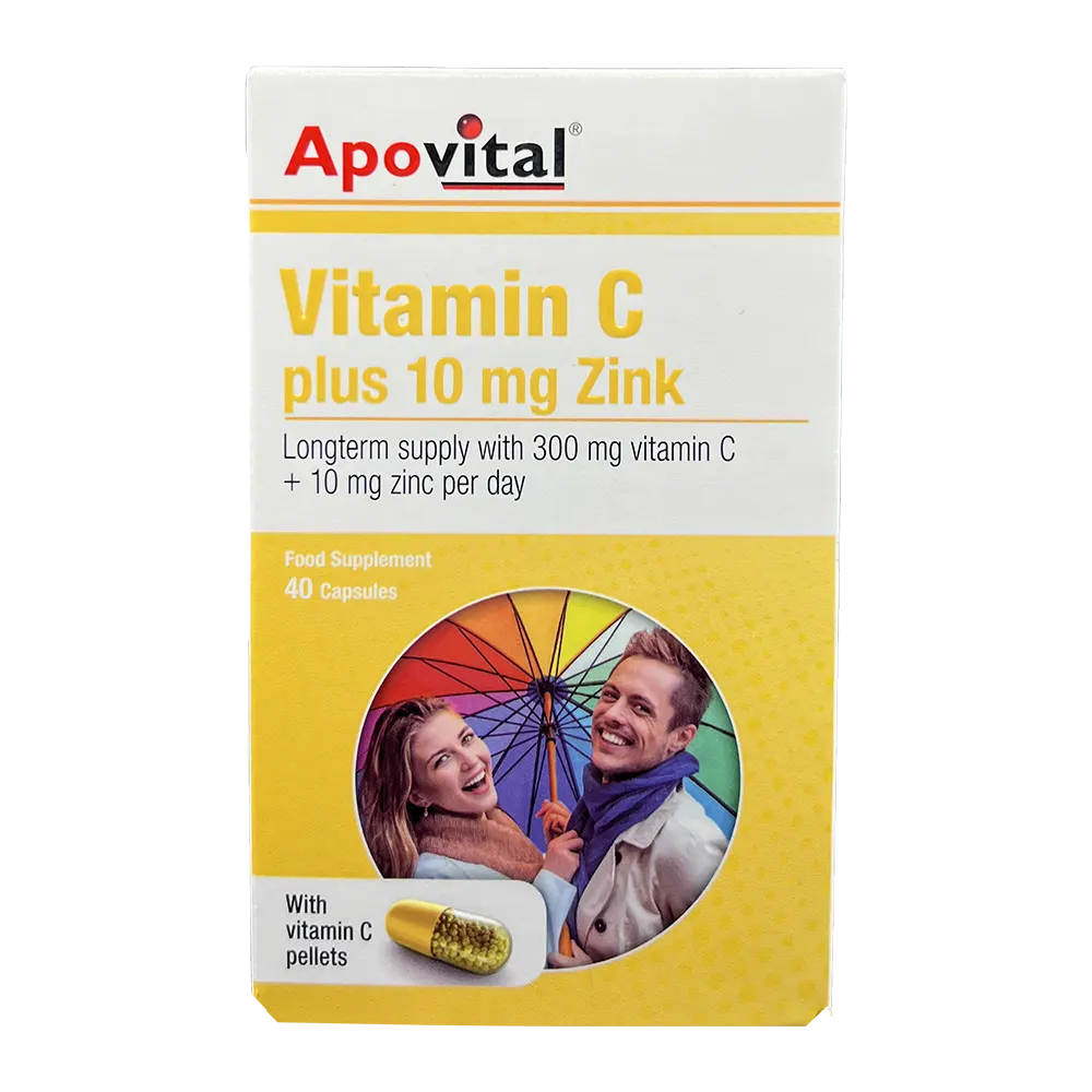 Apovital Vitamin C Plus 10 Mg Zink | ویتامین C پلاس 10 میلی گرم زینک آپوویتال