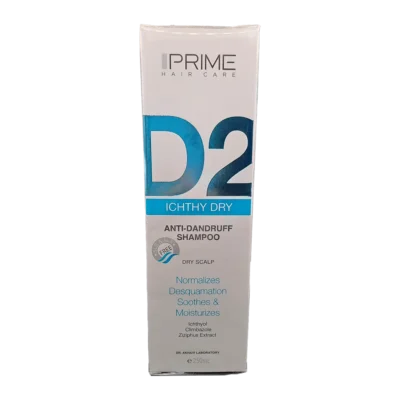 Prime D2 Anti Dandruff Dry Scalp Shampoo | شامپو ضدشوره D2 پرایم مناسب پوست سر خشک