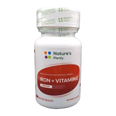 Natures Plenty Iron+Vitamin C Cap | کپسول آیرون + ویتامین ث نیچرز پلنتی