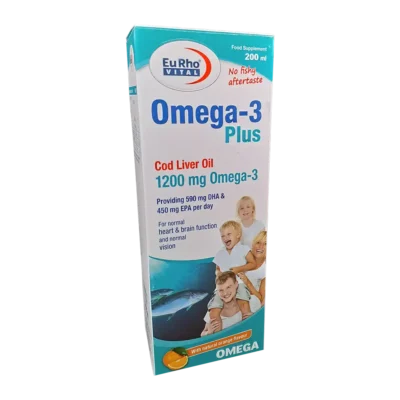 EuRho Vital Omega-3 Plus Syrup | شربت امگا-3 پلاس یوروویتال