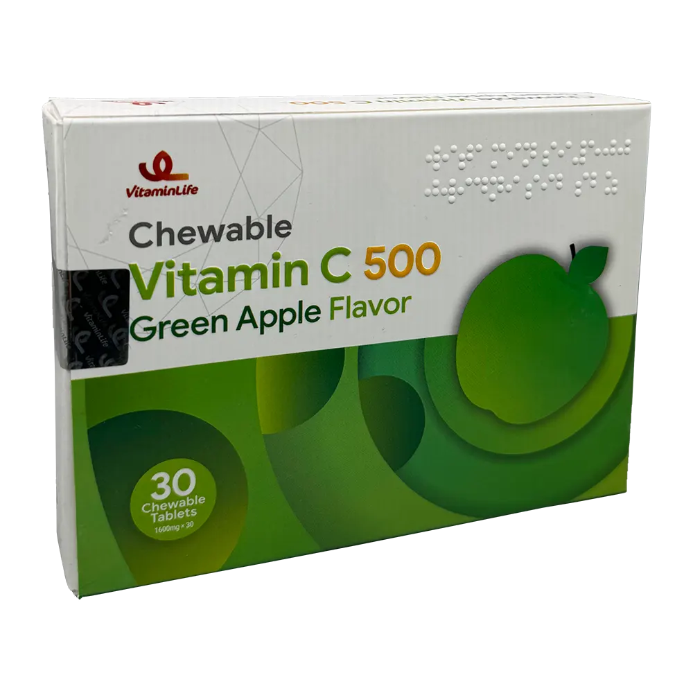 قرص جویدنی ویتامین C 500 ویتامین لایف | VitaminLife Chewable Vitamin C 500 Tab