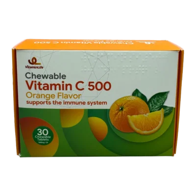 قرص جویدنی ویتامین C 500 ویتامین لایف | VitaminLife Chewable Vitamin C 500 Tab