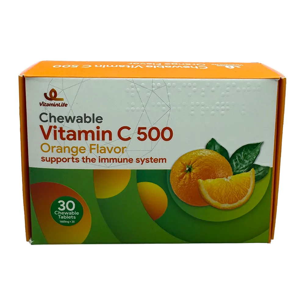 قرص جویدنی ویتامین C 500 ویتامین لایف | VitaminLife Chewable Vitamin C 500 Tab