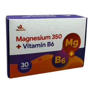 قرص منیزیم 350 و ویتامین B6 ویتامین لایف | VitaminLife Magnesium 350+Vitamin B6 Tab