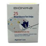نوار تست قند خون بایونیم مدل GS300 بسته 25 عددی | Bionime Blood Glucose Test Strips GS300 Model 25 Pcs