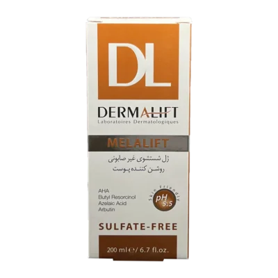 ژل شست و شوی غیر صابونی روشن کننده پوست ملالیفت درمالیفت | Dermalift Depigmenting Syndet Face & Body Gel