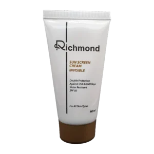 کرم ضدآفتاب بی رنگ SPF50 مناسب انواع پوست ریچموند | Richmond Invisible For All Skin Types Sunscreen SPF50