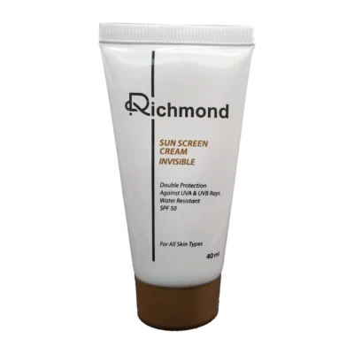 کرم ضدآفتاب بی رنگ SPF50 مناسب انواع پوست ریچموند | Richmond Invisible For All Skin Types Sunscreen SPF50