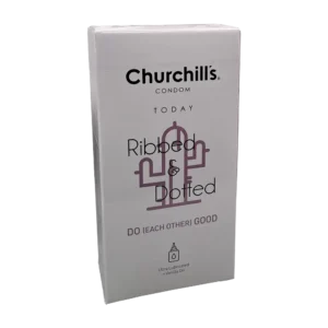 کاندوم خاردار شیاردار روان کننده مضاعف چرچیلز | Churchills Ribbed & Dotted Condom