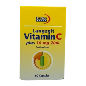 کپسول ویتامین C + زینک 10 میلی گرم یوروویتال | Eurho Vital Langzeit Vitamin C + 10Mg Zink