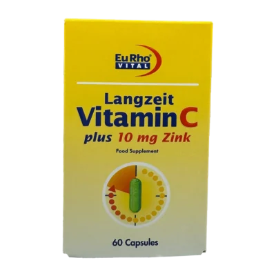 کپسول ویتامین C + زینک 10 میلی گرم یوروویتال | Eurho Vital Langzeit Vitamin C + 10Mg Zink