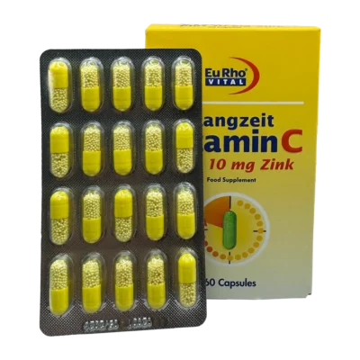 کپسول ویتامین C + زینک 10 میلی گرم یوروویتال | Eurho Vital Langzeit Vitamin C + 10Mg Zink