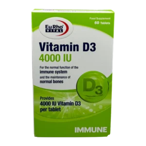 قرص ویتامین D3 4000 واحد یوروویتال | Eurho Vital Vitamin D3 4000 IU Tab