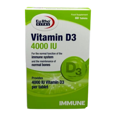 قرص ویتامین D3 4000 واحد یوروویتال | Eurho Vital Vitamin D3 4000 IU Tab