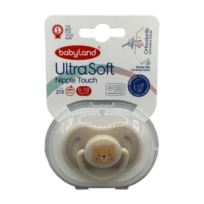 پستونک سنسیتیو 6 تا 18 ماه بی بی لند | Babyland Ultra Soft Nipple Touch 6_18 Months