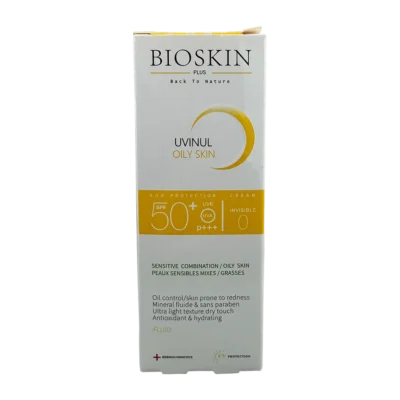 کرم ضد آفتاب بی رنگ پوست چرب و مختلط SPF50 بایو اسکین | Bio Skin Sunscreen Cream SPF50 For Oily Skin