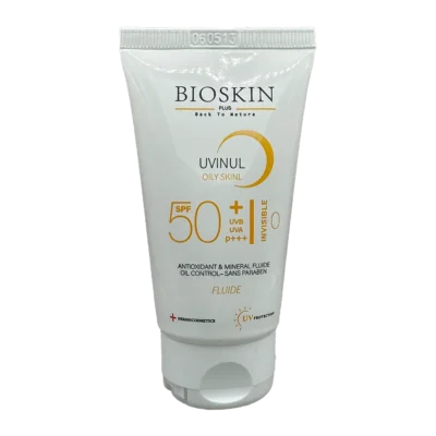 کرم ضد آفتاب بی رنگ پوست چرب و مختلط SPF50 بایو اسکین | Bio Skin Sunscreen Cream SPF50 For Oily Skin