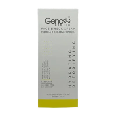 کرم رطوبت رسان صورت و گردن پوست چرب و مختلط ژنوبایوتیک | GenoBiotic Face And Neck Cream For Oily And Combination Skin