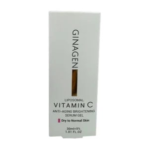 ژل سرم ویتامین سی پوست خشک و نرمال ژیناژن | Ginagen Vitamin C Anti Aging Brightening Serum Gel For Dry to Normal