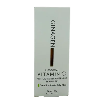 ژل سرم ویتامین سی پوست چرب و مختلط ژیناژن | Ginagen Vitamin C Anti Aging Brightening Serum Gel For Oily Skin