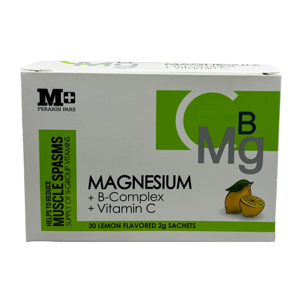 ساشه منیزیم و ب کمپلکس و ویتامین سی ام پلاس | M+ Magnesium And B Complex And Vitamin C Sachets