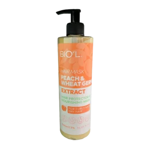 ماسک مو هلو مناسب موهای خشک و فر بیول | Biol Peach & Wheat Germ Hair Mask