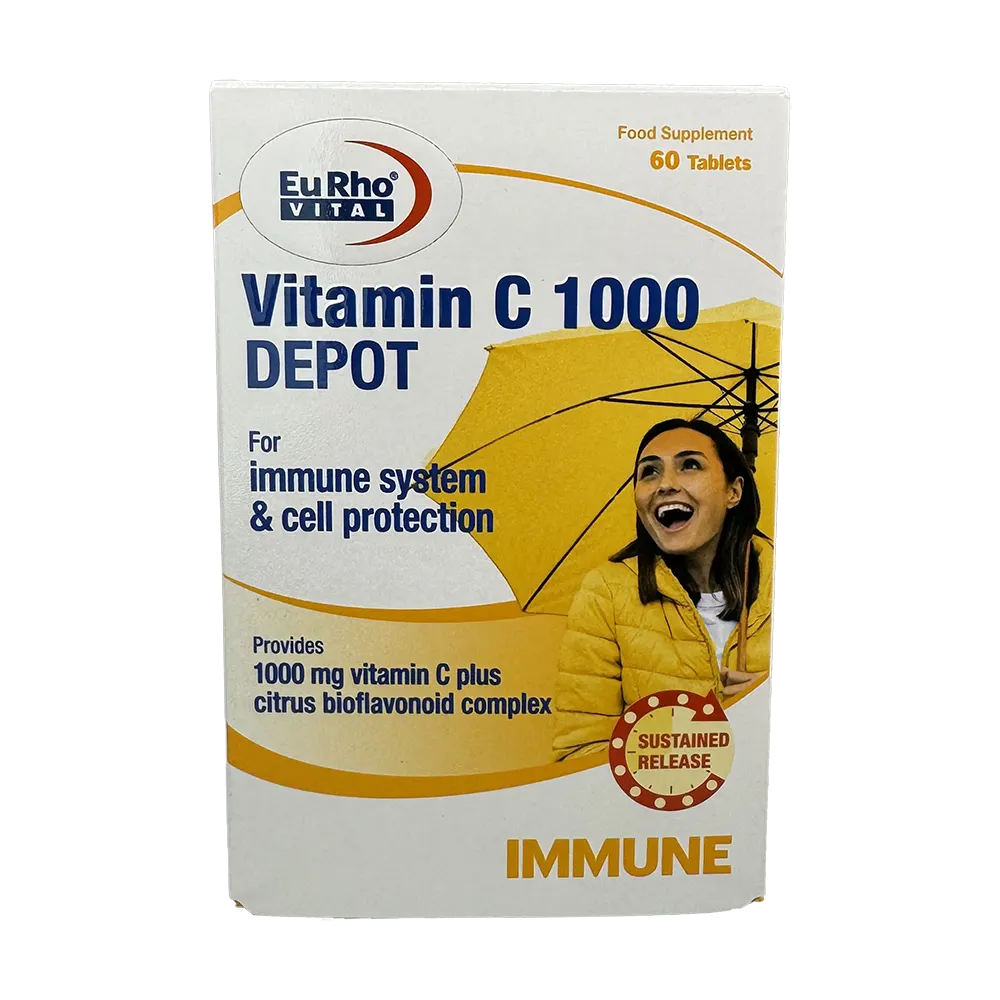 قرص ویتامین سی 1000 دپو یوروویتال | Eurho Vital Vitamin C 1000 Depot Tab