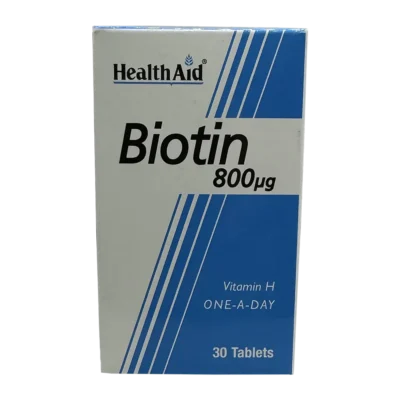 قرص بیوتین 800 میکروگرم هلث اید | HealthAid Biotin 800 Tab