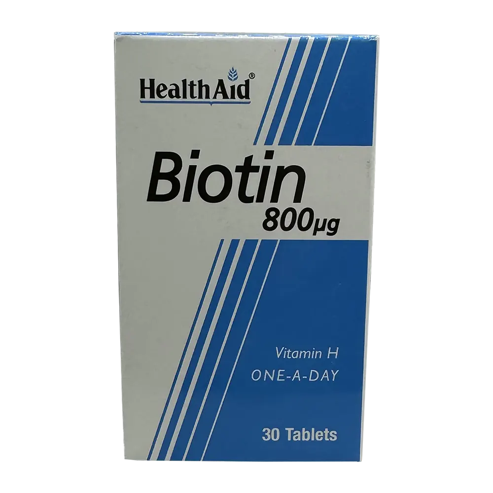 قرص بیوتین 800 میکروگرم هلث اید | HealthAid Biotin 800 Tab