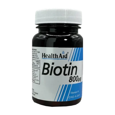 قرص بیوتین 800 میکروگرم هلث اید | HealthAid Biotin 800 Tab