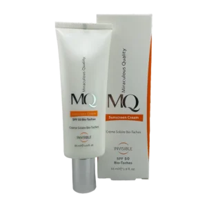 کرم ضد آفتاب روشن کننده بی رنگ SPF 50 ام کیو | MQ Sunscreen Cream Bio Taches SPF 50