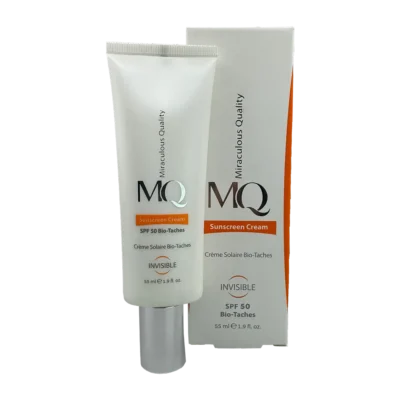 کرم ضد آفتاب روشن کننده بی رنگ SPF 50 ام کیو | MQ Sunscreen Cream Bio Taches SPF 50