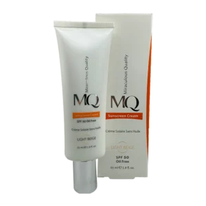 کرم ضد آفتاب فاقد چربی SPF 50 بژ روشن ام کیو | MQ Sunscreen Cream SPF 50 Light Beige