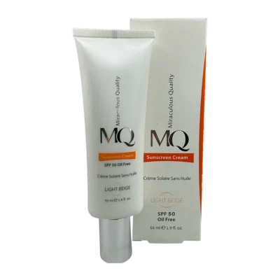 کرم ضد آفتاب فاقد چربی SPF 50 بژ روشن ام کیو | MQ Sunscreen Cream SPF 50 Light Beige