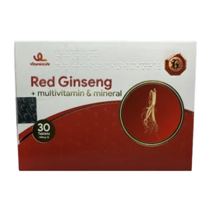 قرص رد جینسینگ پلاس مولتی ویتامین و مینرال ویتامین لایف