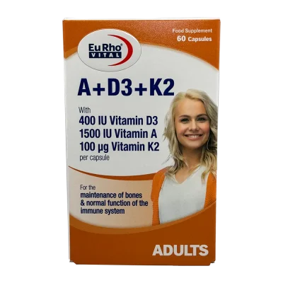 سافت ژل آ+د3+کا2 یوروویتال