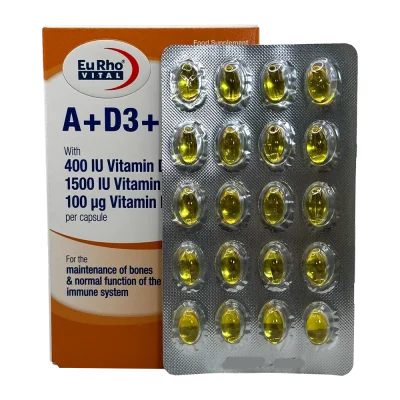 سافت ژل آ+د3+کا2 یوروویتال