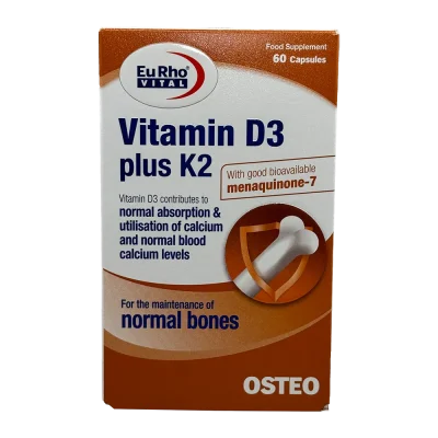 کپسول ویتامین د3 پلاس کا2 یوروویتال