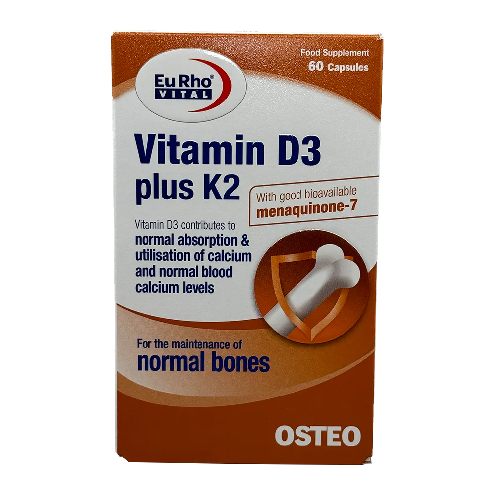 کپسول ویتامین د3 پلاس کا2 یوروویتال