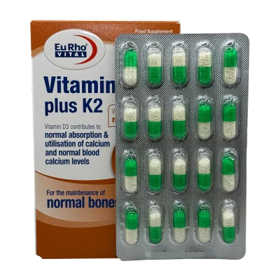 کپسول ویتامین د3 پلاس کا2 یوروویتال